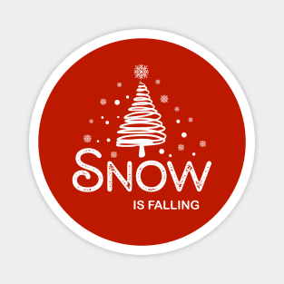 Snow and Christmas tree Magnet